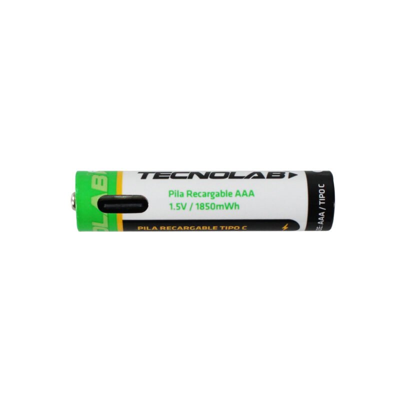 pila tecnolab recargable aaa tipo c, 1850mwh pack 2 unidades — vista 2
