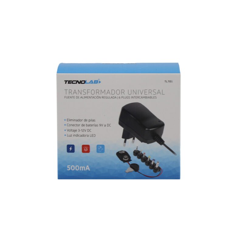 transformador universal 500ma, 3 12 v dc