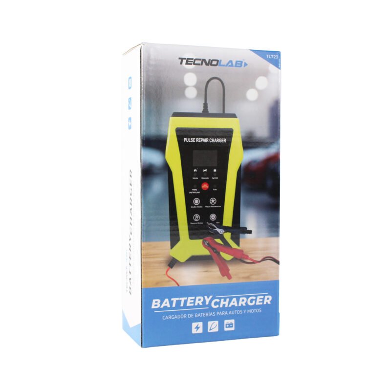 cargador de bateria para auto y moto, 12v