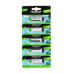 pila tecnolab recargable aaa 1200mah pack 5 unidades
