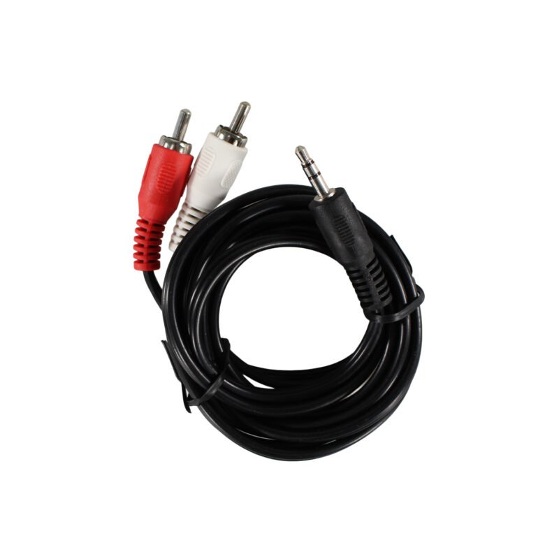cable tecnolab 1.8 mts stereo plug 3.5 a 2 rca. — vista 3