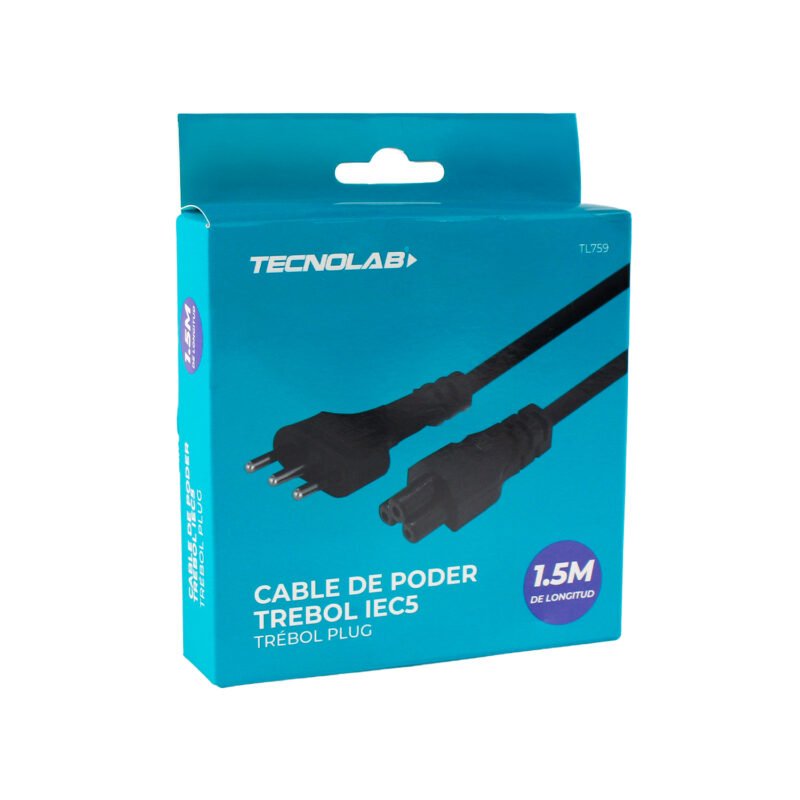 cable tecnolab de trebol 1.5 metros iec 5 — vista 2