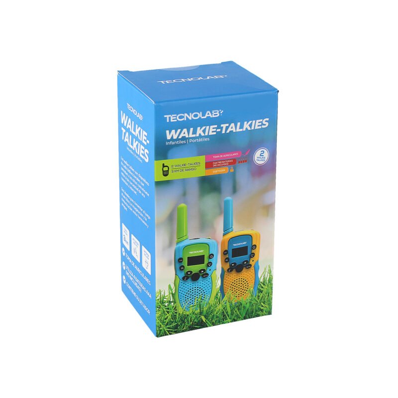 set 2 radio walkie talkie para niÑos con 22 canales y 38 codigos de privacidad. cobertura de 3km — vista 7