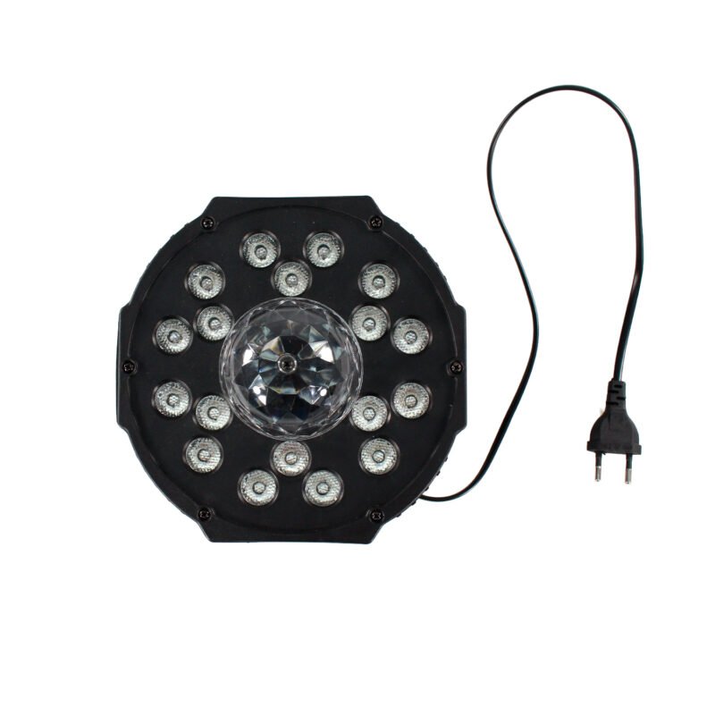 foco tecnolab par 18 con luz giratoria 60w con conexion a dmx — vista 3