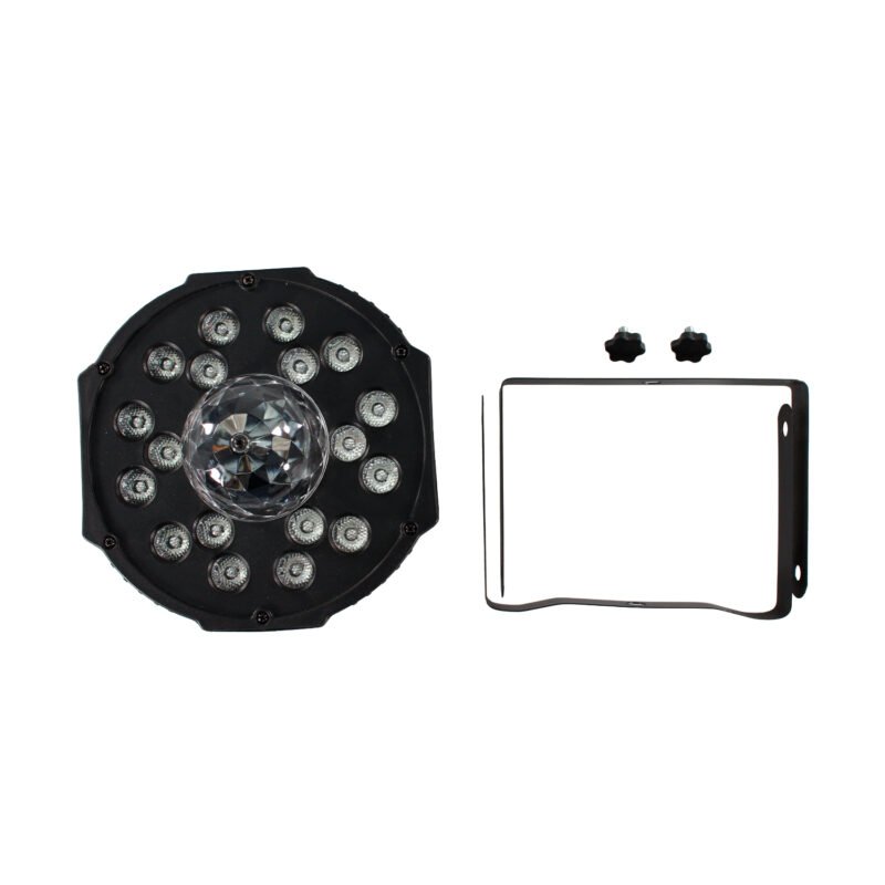 foco tecnolab par 18 con luz giratoria 60w con conexion a dmx — vista 7