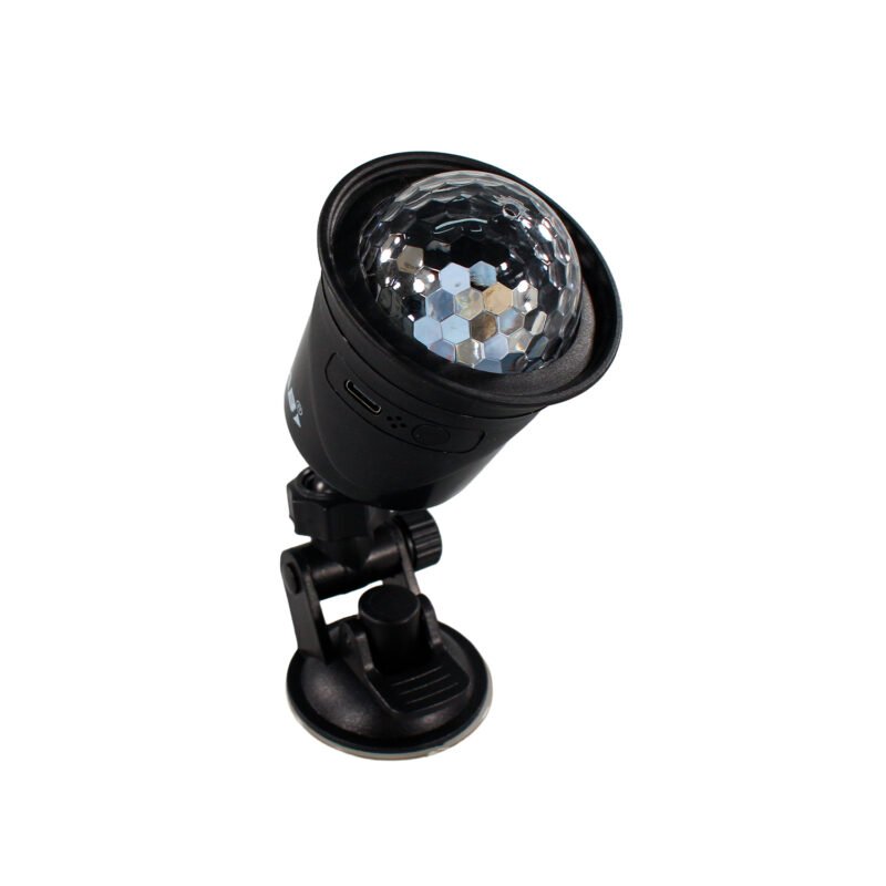 luz giratoria rgb con sensor de musica bateria de 800 mah usb tipo c — vista 3