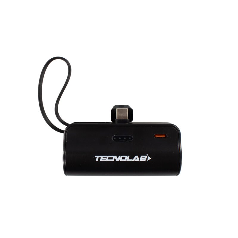 powerbank tecnolab 10000 mah, 20w salida usb tipo c y lightning. black — vista 4
