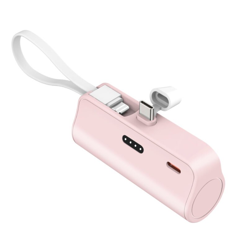 powerbank tecnolab 10000 mah, 20w salida usb tipo c y lightning. pink — vista 2