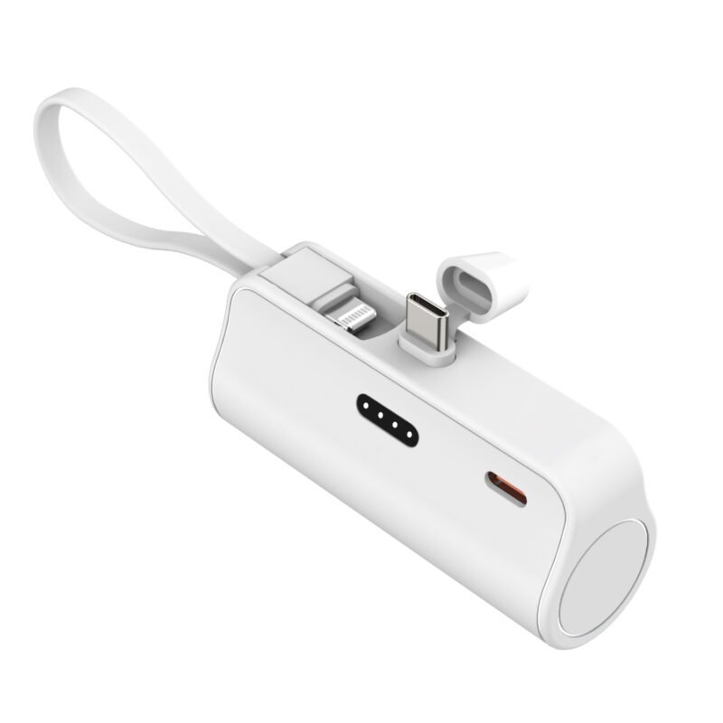 powerbank tecnolab 10000 mah, 20w salida usb tipo c y lightning. white — vista 2
