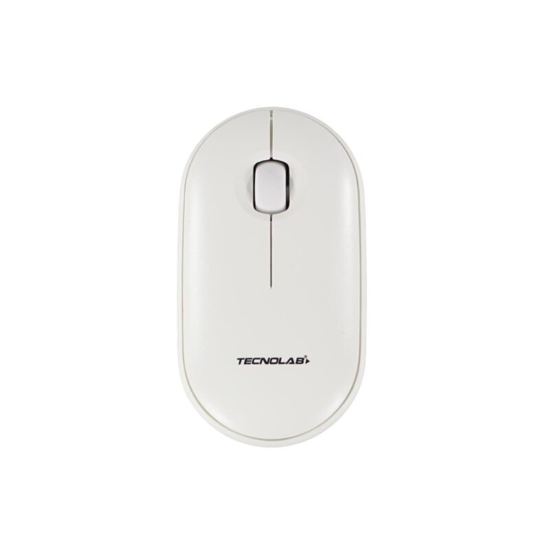 mouse silencioso tecnolab, conexion dual 2.4g + bt. 1000 dpi. white — vista 2