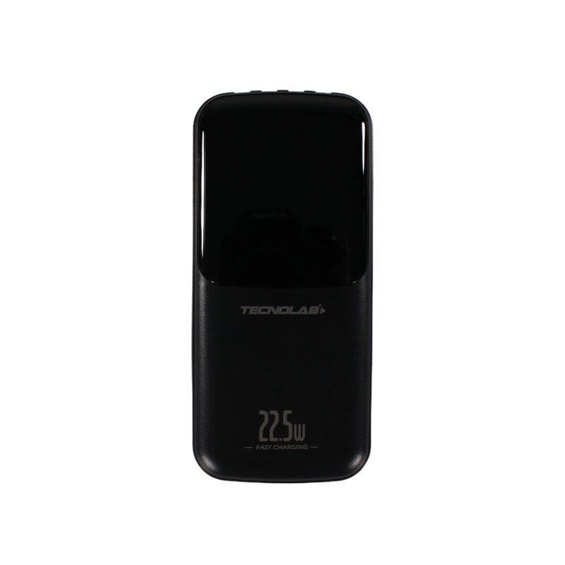 powerbank tecnolab 15000mah 22,5w incluye 4 cables, tipo c, usb, micro usb y lightning. black — vista 4