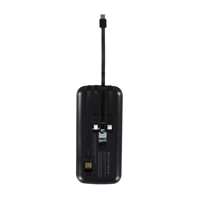 powerbank tecnolab 15000mah 22,5w incluye 4 cables, tipo c, usb, micro usb y lightning. black — vista 7