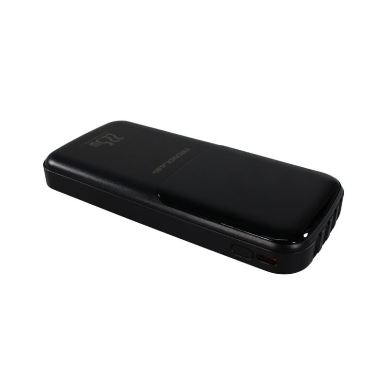 powerbank tecnolab 15000mah 22,5w incluye 4 cables, tipo c, usb, micro usb y lightning. black — vista 8