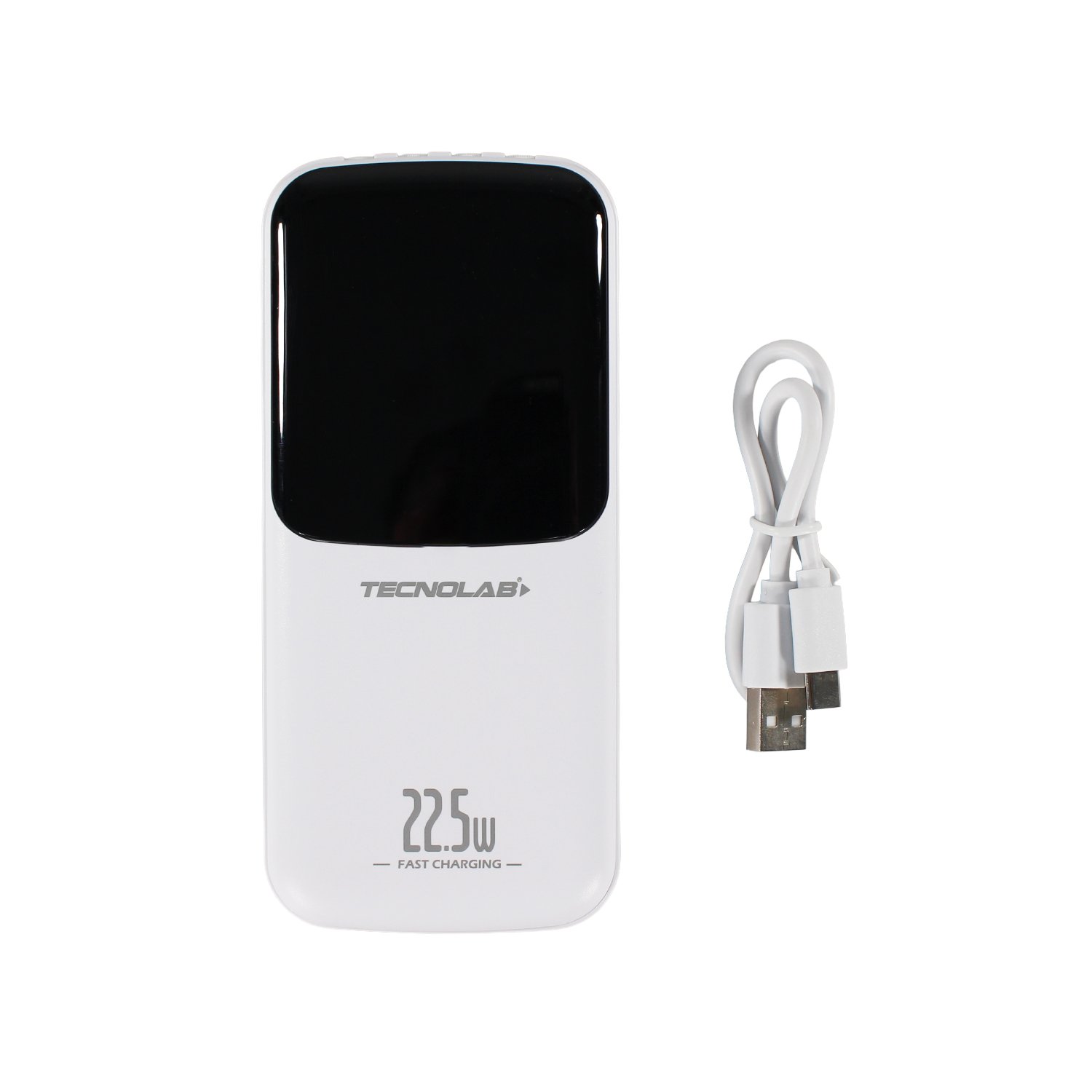powerbank tecnolab 15000mah 22,5w incluye 4 cables, tipo c, usb, micro usb y lightning. white powerbank tecnolab 15000mah 22,5w incluye 4 cables, tipo c, usb, micro usb y lightning. white