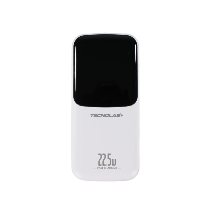powerbank tecnolab 15000mah 22,5w incluye 4 cables, tipo c, usb, micro usb y lightning. white — vista 3