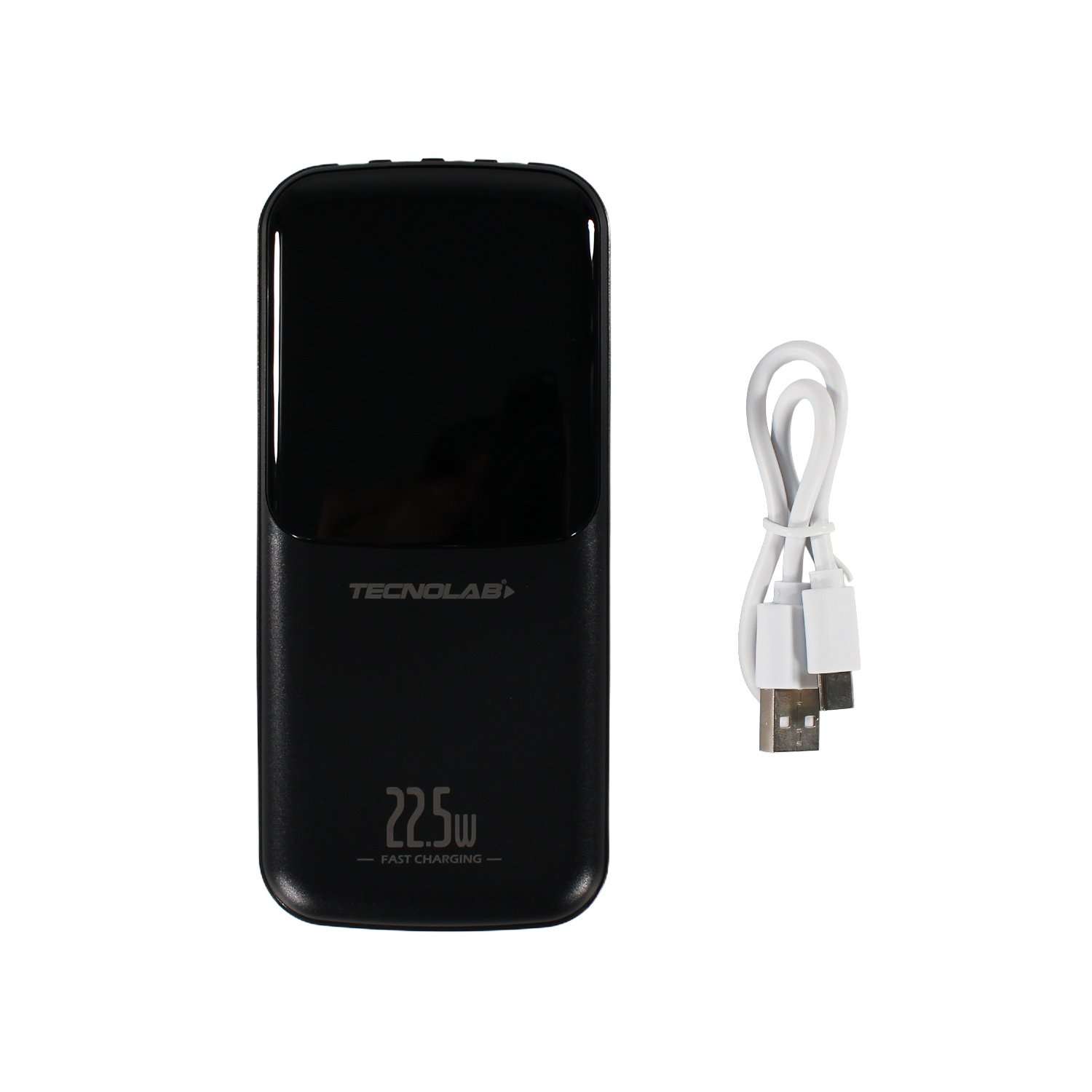 powerbank tecnolab 25000mah 22,5w incluye 4 cables, tipo c, usb, micro usb y lightning. black powerbank tecnolab 25000mah 22,5w incluye 4 cables, tipo c, usb, micro usb y lightning. black