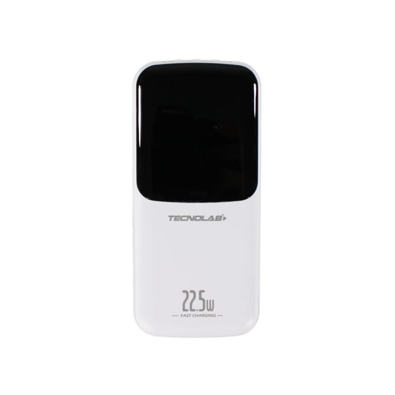 powerbank tecnolab 25000mah 22,5w incluye 4 cables, tipo c, usb, micro usb y lightning. white — vista 4