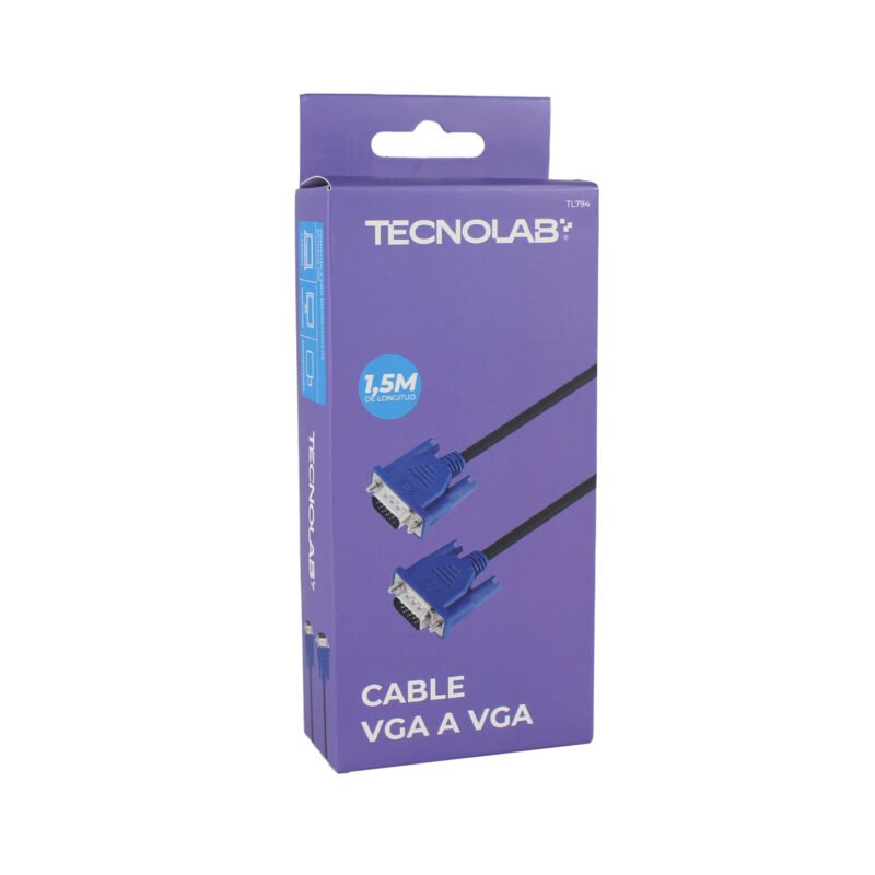 cable tecnolab vga a vga. 1.5m. — vista 2
