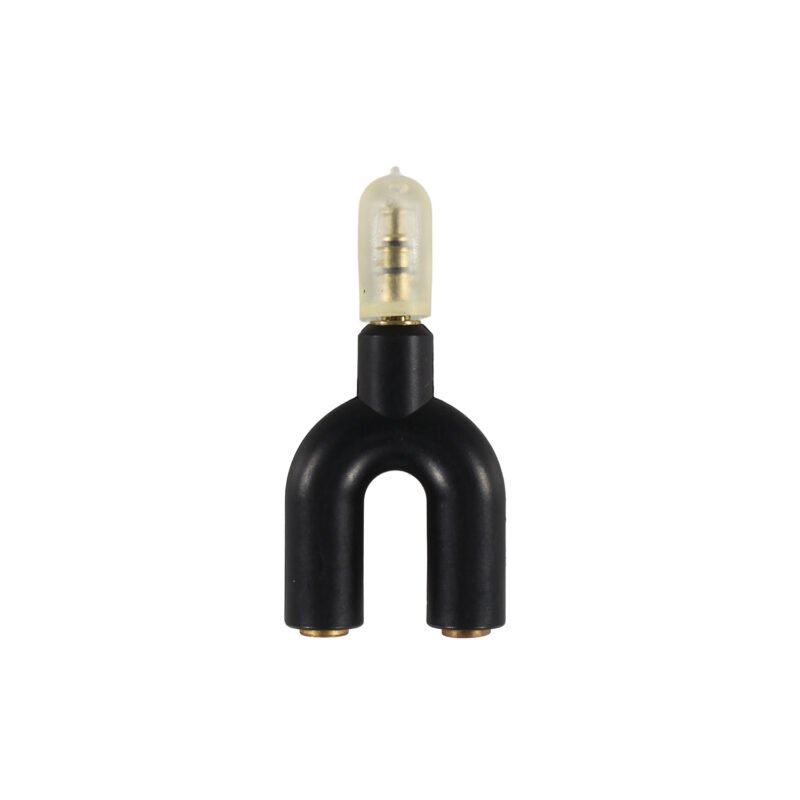 adaptador tecnolab jack 3.5 macho a 2 jack 3.5 hembra. — vista 2