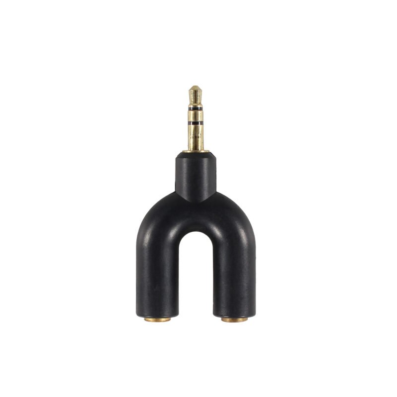 adaptador tecnolab jack 3.5 macho a 2 jack 3.5 hembra. — vista 4