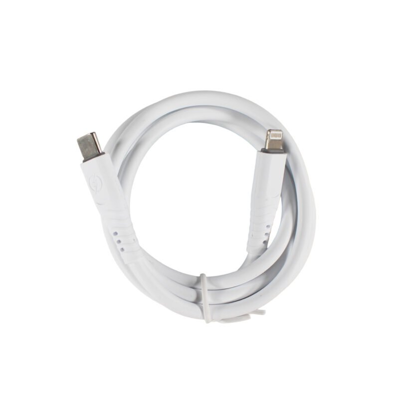 cable tecnolab 27w usb tipo c a lightning. compatible usb pd. 1 metro. white — vista 3