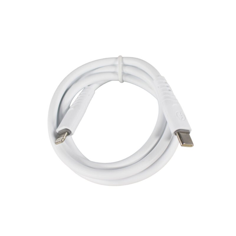 cable tecnolab 27w usb tipo c a lightning. compatible usb pd. 1 metro. white — vista 4