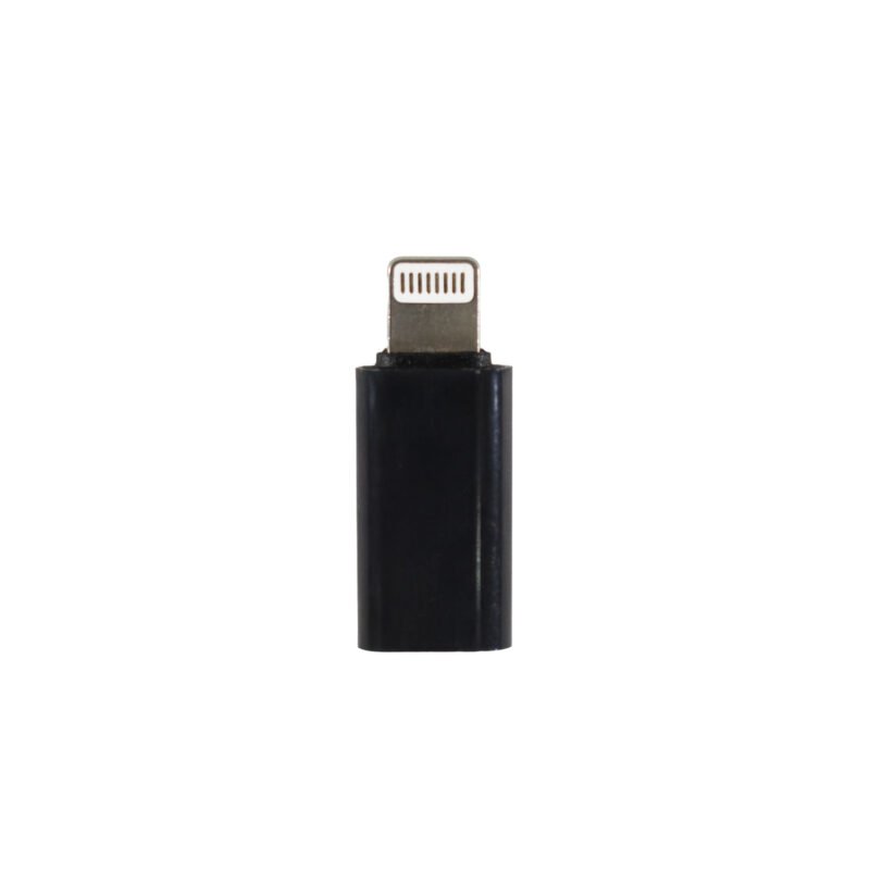 adaptador tecnolab usb tipo c hembra a lightning macho. carga y transferencia de datos. black — vista 3