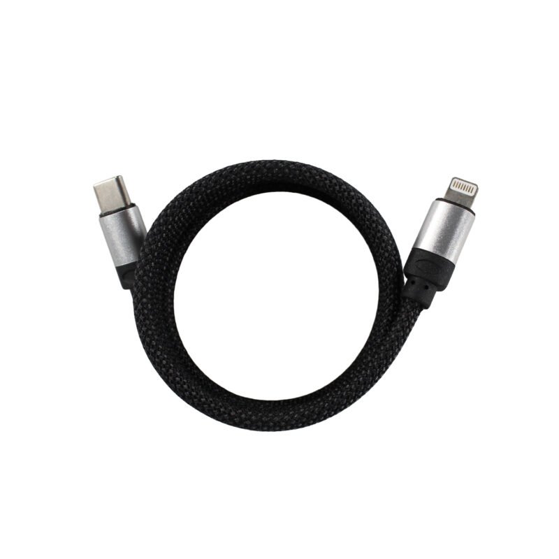 cable trenzado magnetico tecnolab 27w usb tipo c a lightning. compatible usb pd. 1 metro. black — vista 3