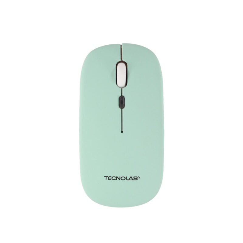 mouse optico silencioso tecnolab, rgb , conexiÓn dual 2.4 + bt, multicompatibilidad. dpi 800/1200/1600. green — vista 2