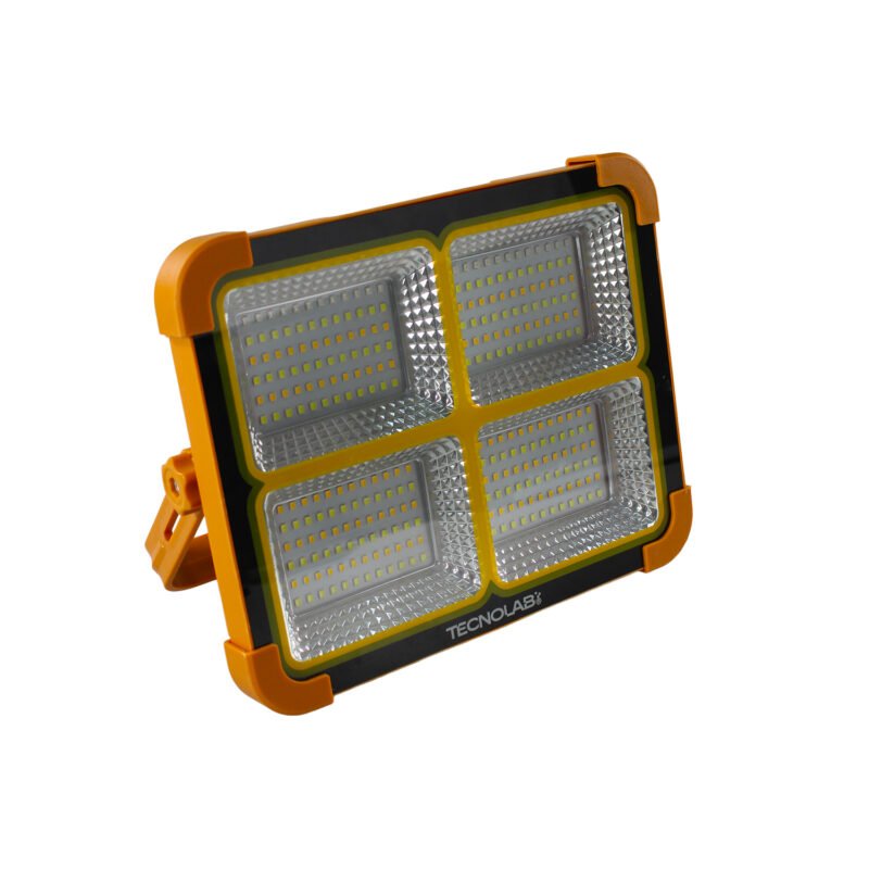 reflector led solar. multifuncion, powerbank 10000 mah, 5 modos de luz, soporte integrado y ajustable 180°, carga por usb c y panel solar. ip66. — vista 3