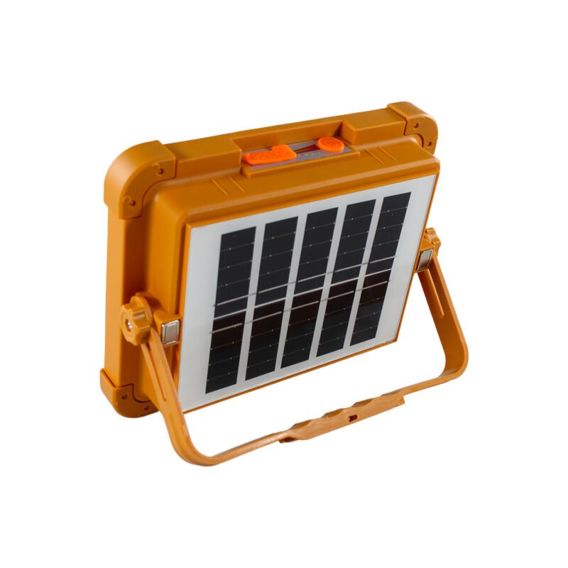 reflector led solar. multifuncion, powerbank 10000 mah, 5 modos de luz, soporte integrado y ajustable 180°, carga por usb c y panel solar. ip66. — vista 4