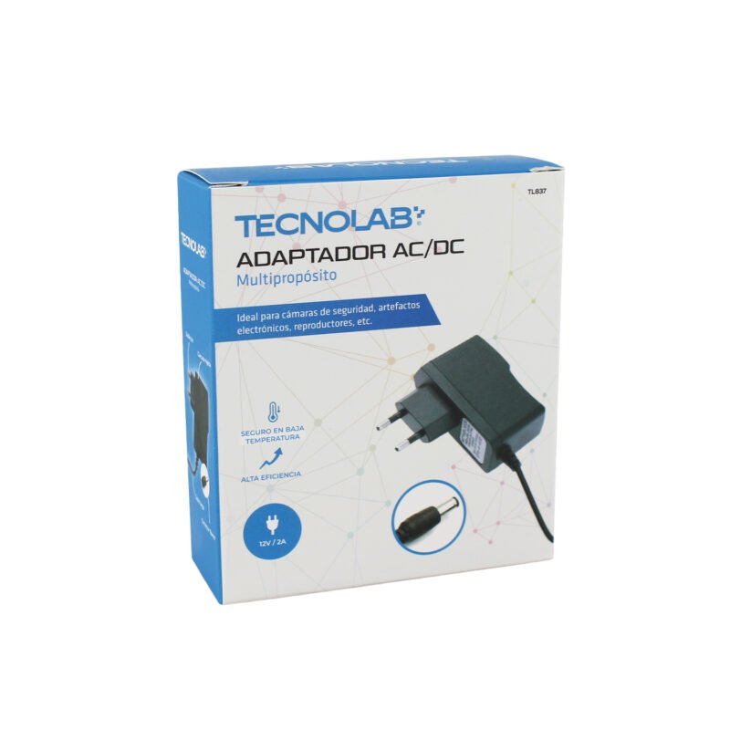 transformador multiproposito tecnolab ac/dc, fuente poder camaras seguridad 12v 1a — vista 2
