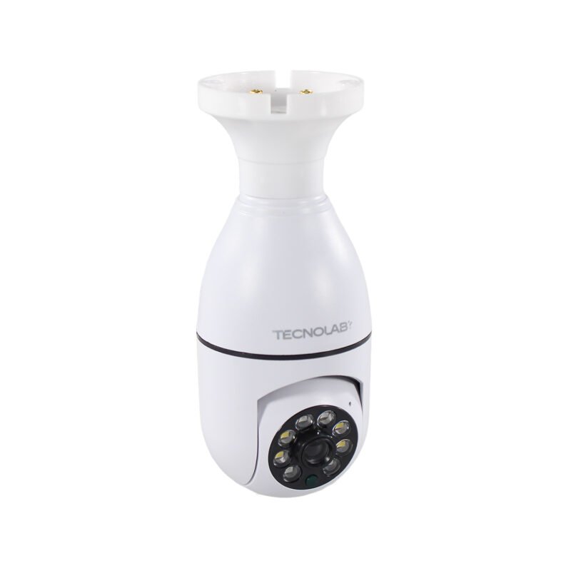 camara de seguridad wifi y panoramica. resolucion full hd. detector de movimiento, audio bidireccional, luz integrada, vision 360°. voltaje 220v — vista 3