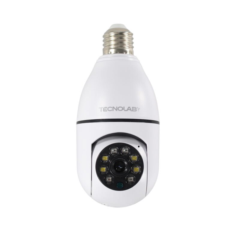 camara de seguridad wifi y panoramica. resolucion full hd. detector de movimiento, audio bidireccional, luz integrada, vision 360°. voltaje 220v — vista 7