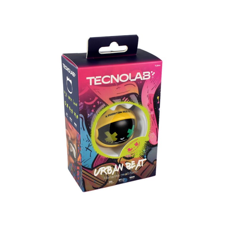 parlante multiface tecnolab 5w conexion bt 5.3. alcance 10 metros. interfaz tipo c. incluye colgante. yellow — vista 7