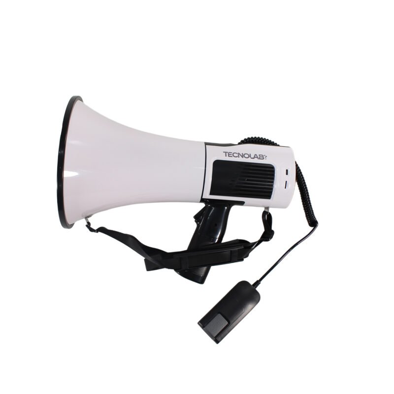 megafono portatil tecnolab 50w, larga distancia, funcion bt 5.0, microfono desmontable, interfaz de carga tipo c. — vista 3