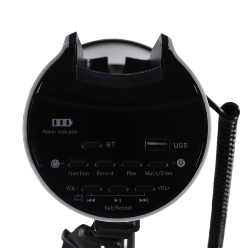 megafono portatil tecnolab 50w, larga distancia, funcion bt 5.0, microfono desmontable, interfaz de carga tipo c. — vista 4