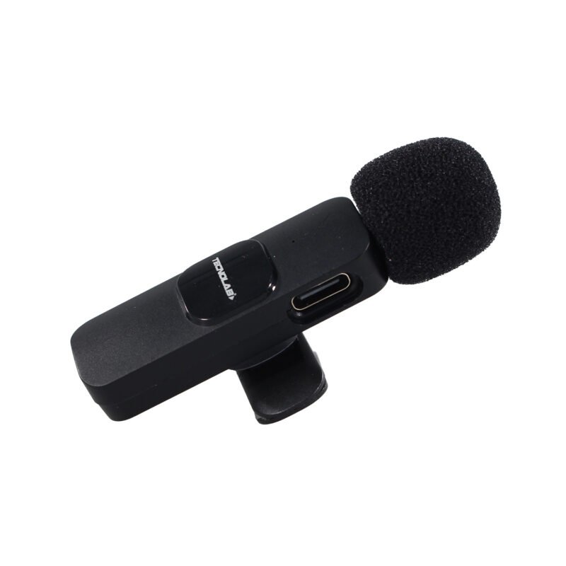 kit microfono de 2 lavalier inalambricos tecnolab para celular con receptores tipo c y lightning, alcance 25 metros. black — vista 6