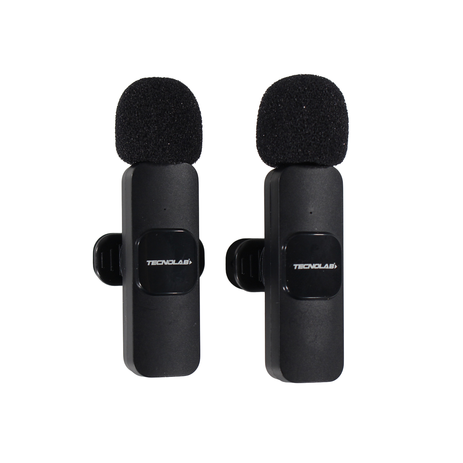 kit microfono de 2 lavalier inalambricos tecnolab para celular con receptores tipo c y lightning, alcance 25 metros. black kit microfono de 2 lavalier inalambricos tecnolab para celular con receptores tipo c y lightning, alcance 25 metros. black