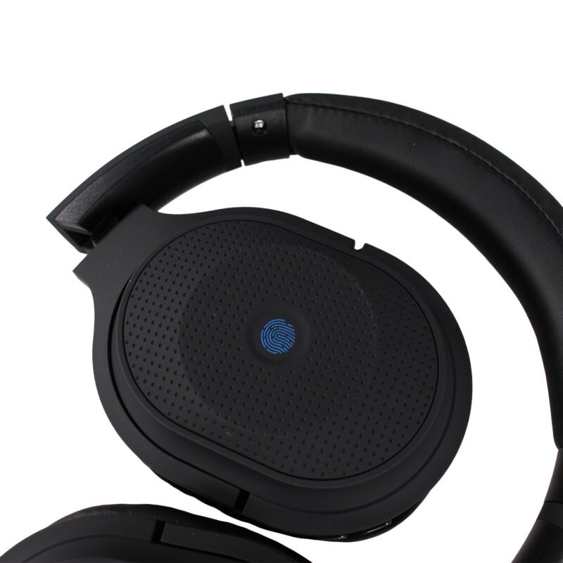 audifono tecnolab bt v5.3, bateria 200mah, control touch, radio fm, micro sd, carga tipo c, 5 6h reproduccion. black — vista 3