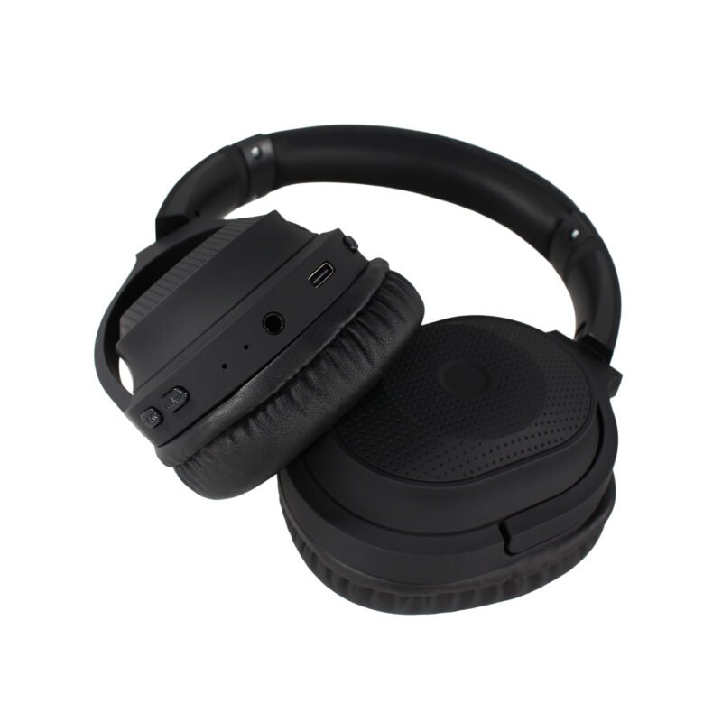 audifono tecnolab bt v5.3, bateria 200mah, control touch, radio fm, micro sd, carga tipo c, 5 6h reproduccion. black — vista 5
