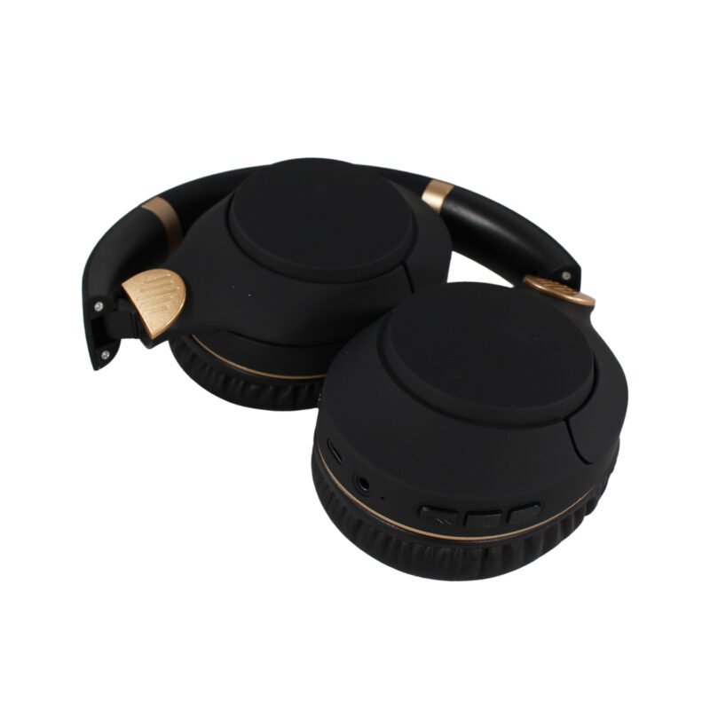 audifono tecnolab bt v5.3, bateria 400mah, reduccion de ruido 18 23db, carga tipo c, cancelacion de ruido activa (anc). black and gold — vista 2