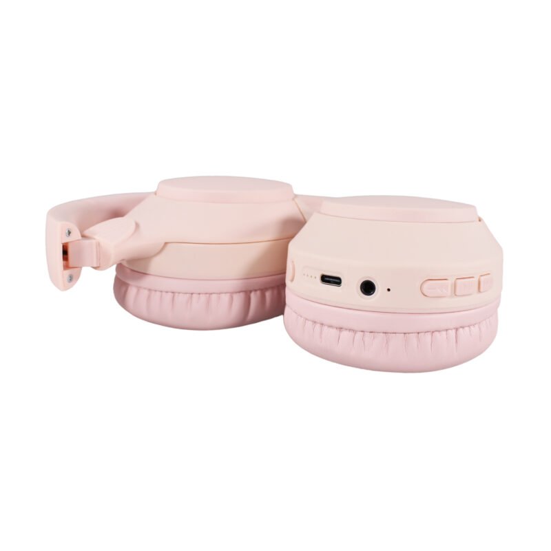 audifono bt v5.3, bateria 400mah, reduccion de ruido 18 23db, carga tipo c, cancelacion de ruido activa (anc) soft pink — vista 4