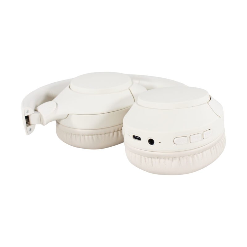 audifono bt v5.3, bateria 400mah, reduccion de ruido 18 23db, carga tipo c, cancelacion de ruido activa (anc) black beige — vista 4