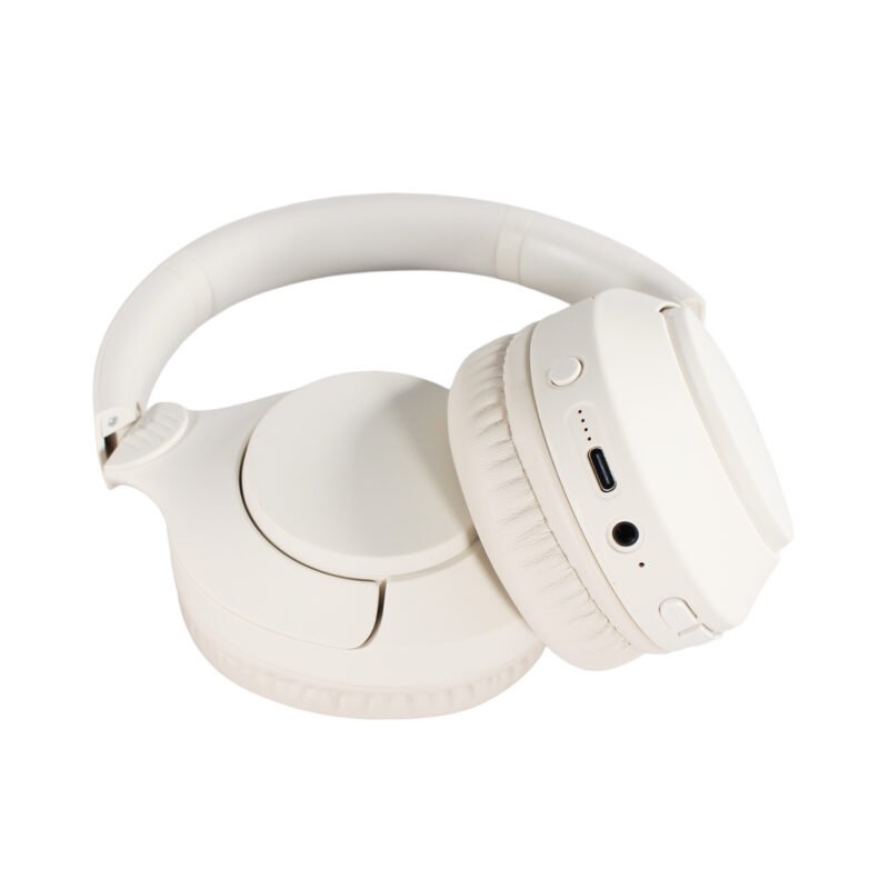 audifono bt v5.3, bateria 400mah, reduccion de ruido 18 23db, carga tipo c, cancelacion de ruido activa (anc) black beige — vista 7