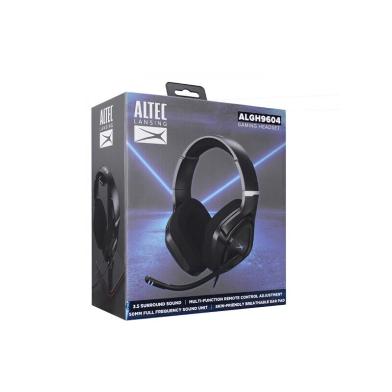 audifono altec lansing gamer, 20 20,000hz, sensibilidad 108db, impedancia 32 ohm, controladores 50mm. — vista 2