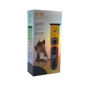 cortadora de pelo htc para mascotas inalambrica, doble velocidad de control, pantalla led y recargable tipo c, incluye limadora y cortadora de uÑas.