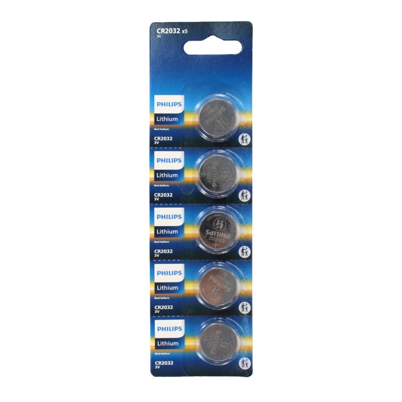 pila philips de litio cr2032 3v tira de 5 unidades — vista 3