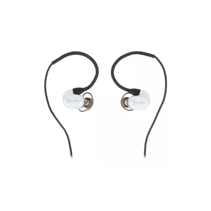 audifono fender cxa1/wt, entrada auxiliar, sonido de alta calidad, transductores de titanio 8.5mm.white