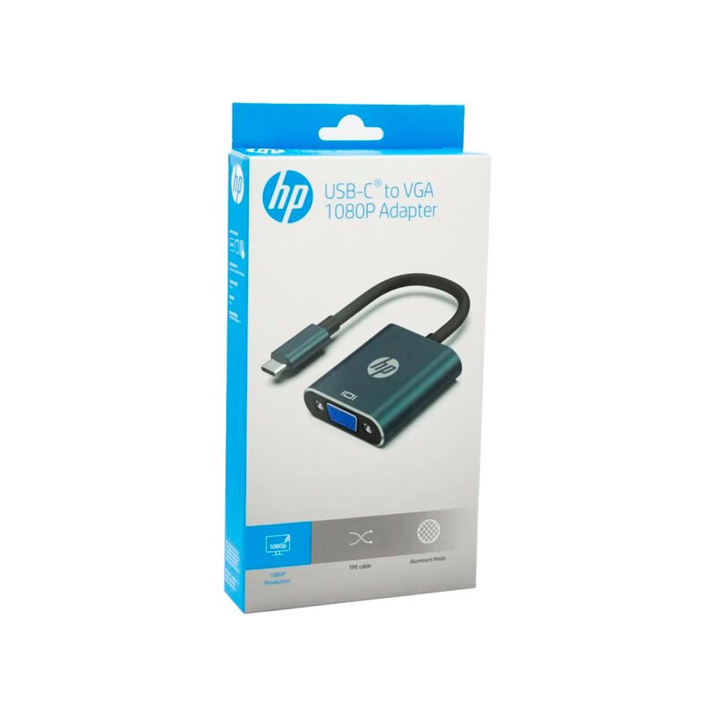 convertidor hp tipo c a vga, material resistente, carcasa de aluminio, hd 1080p a 60hz. — vista 3